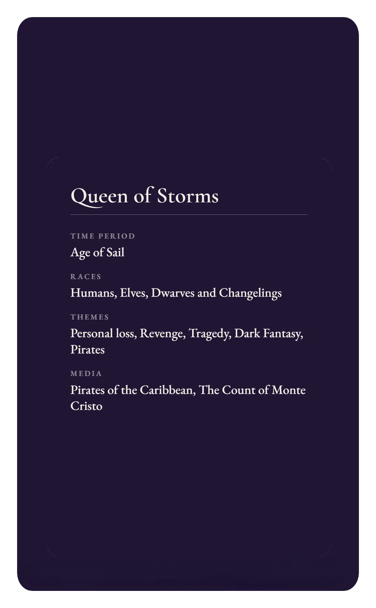 Theme I card