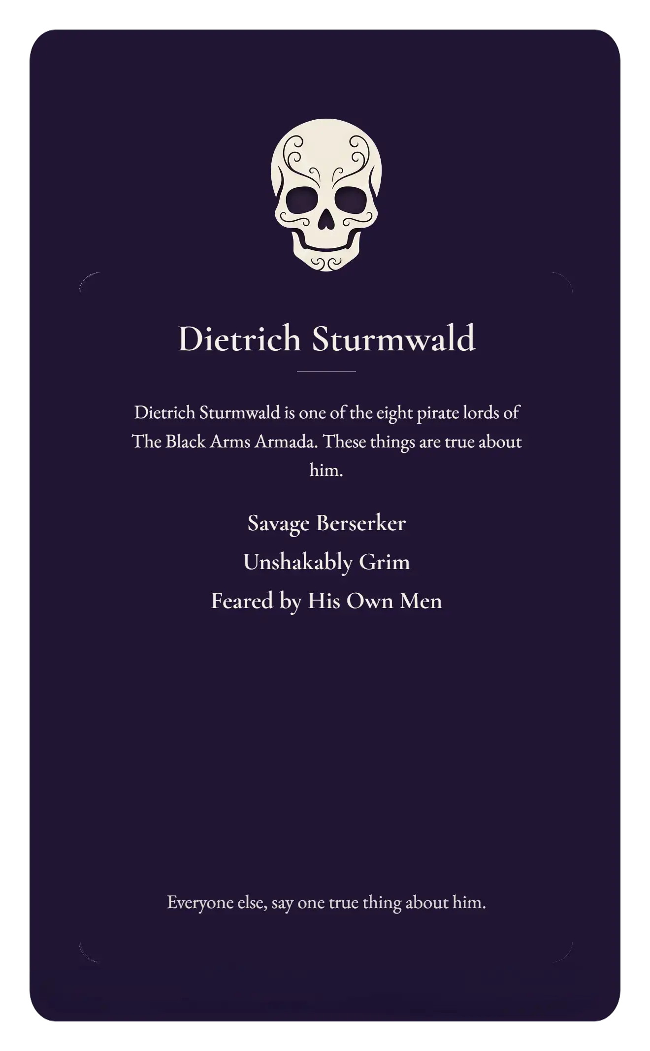 Dietrich Sturmwald card