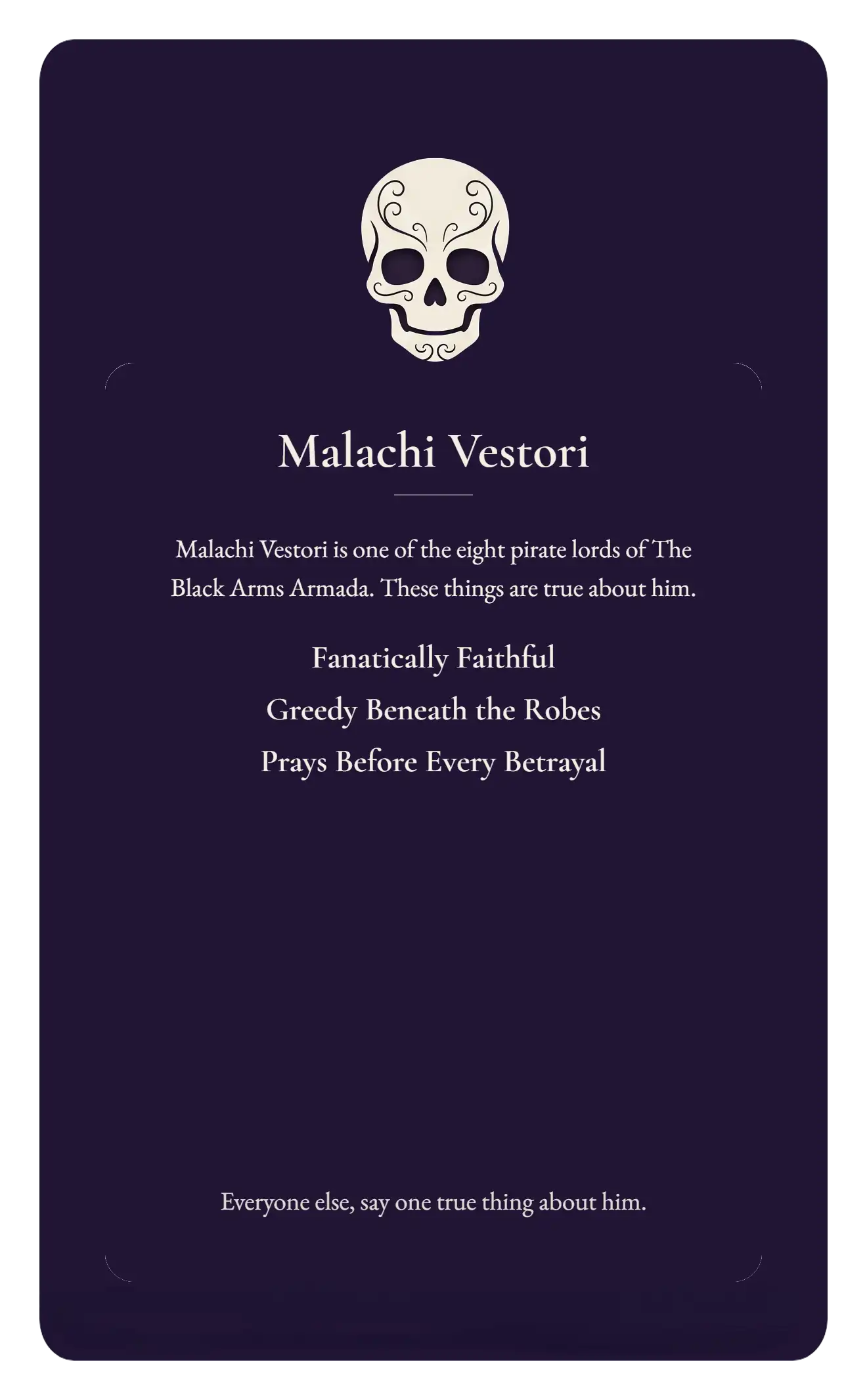 Malachi Vestori card