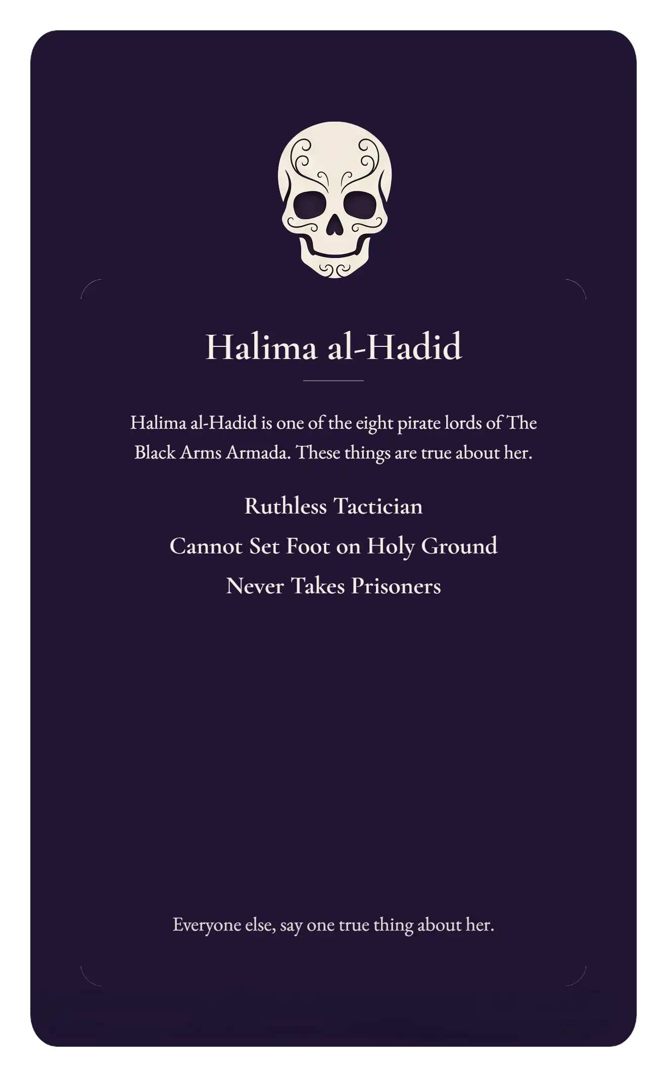 Halima Al Hadid card