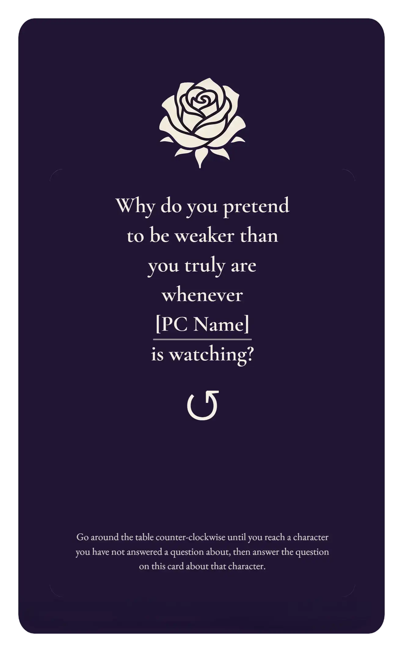 Weaker card
