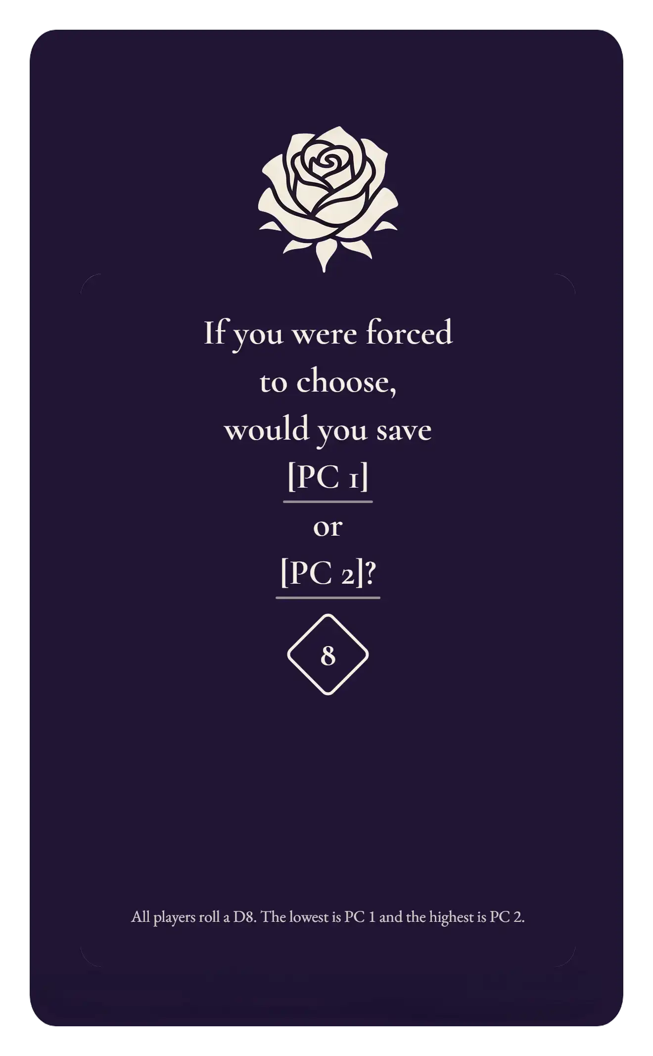 Save Who card