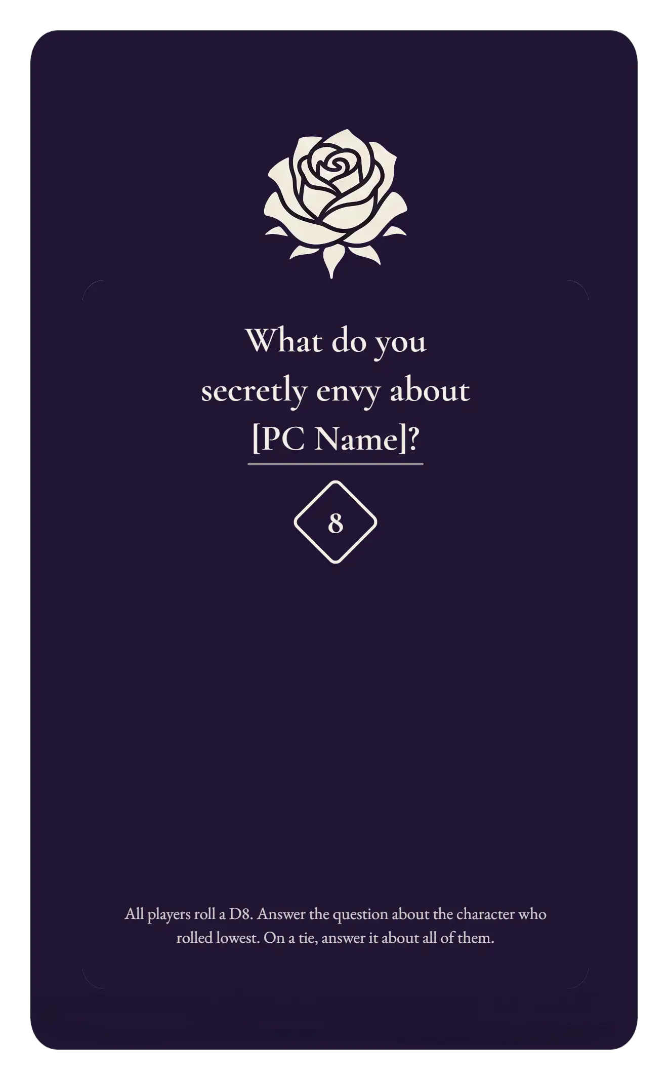 Secret Envy card