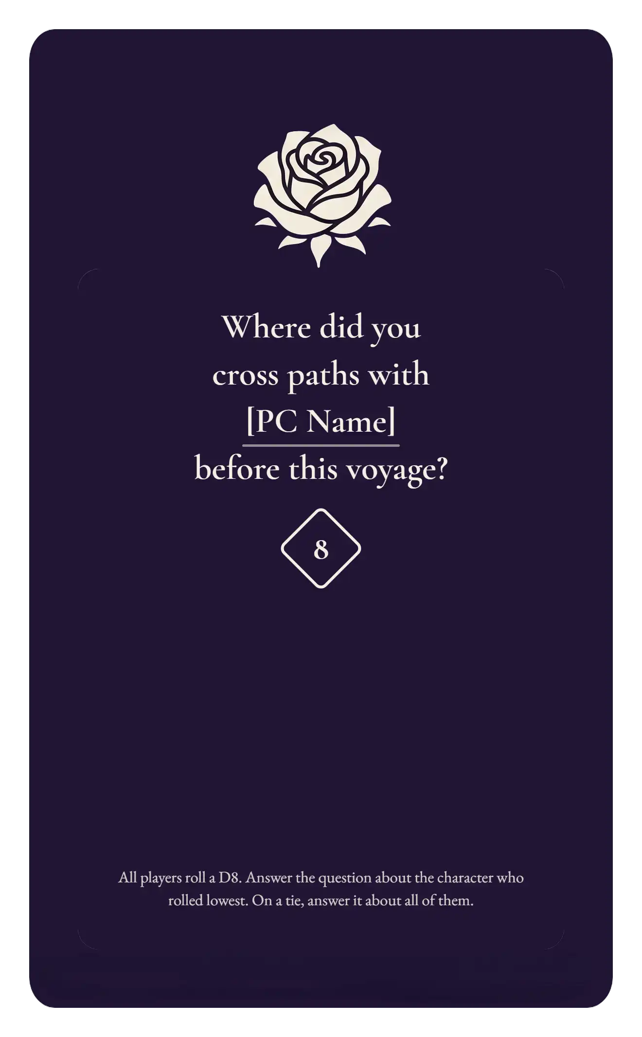 Crossed Paths card