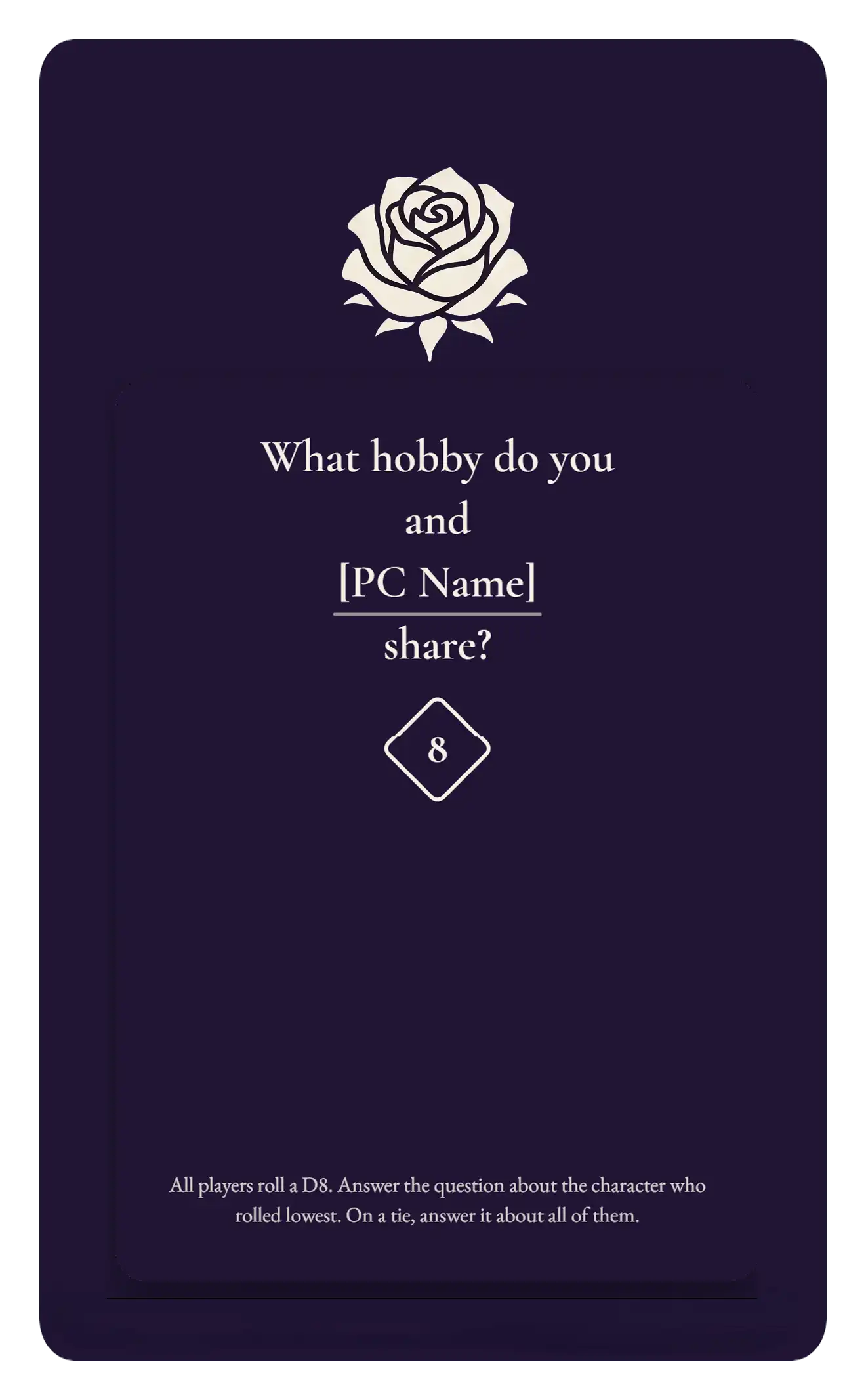 Hobby card
