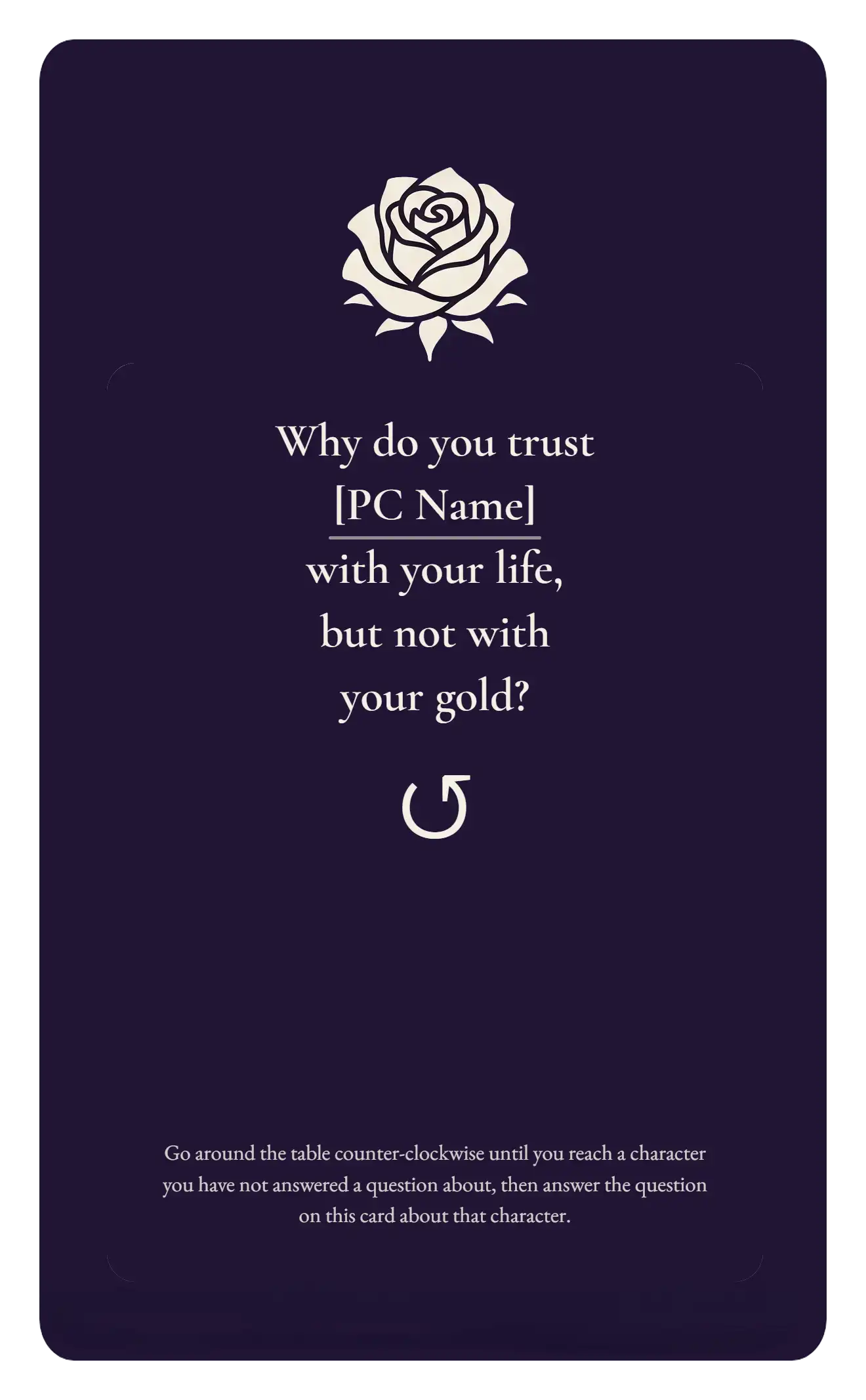 Trust card