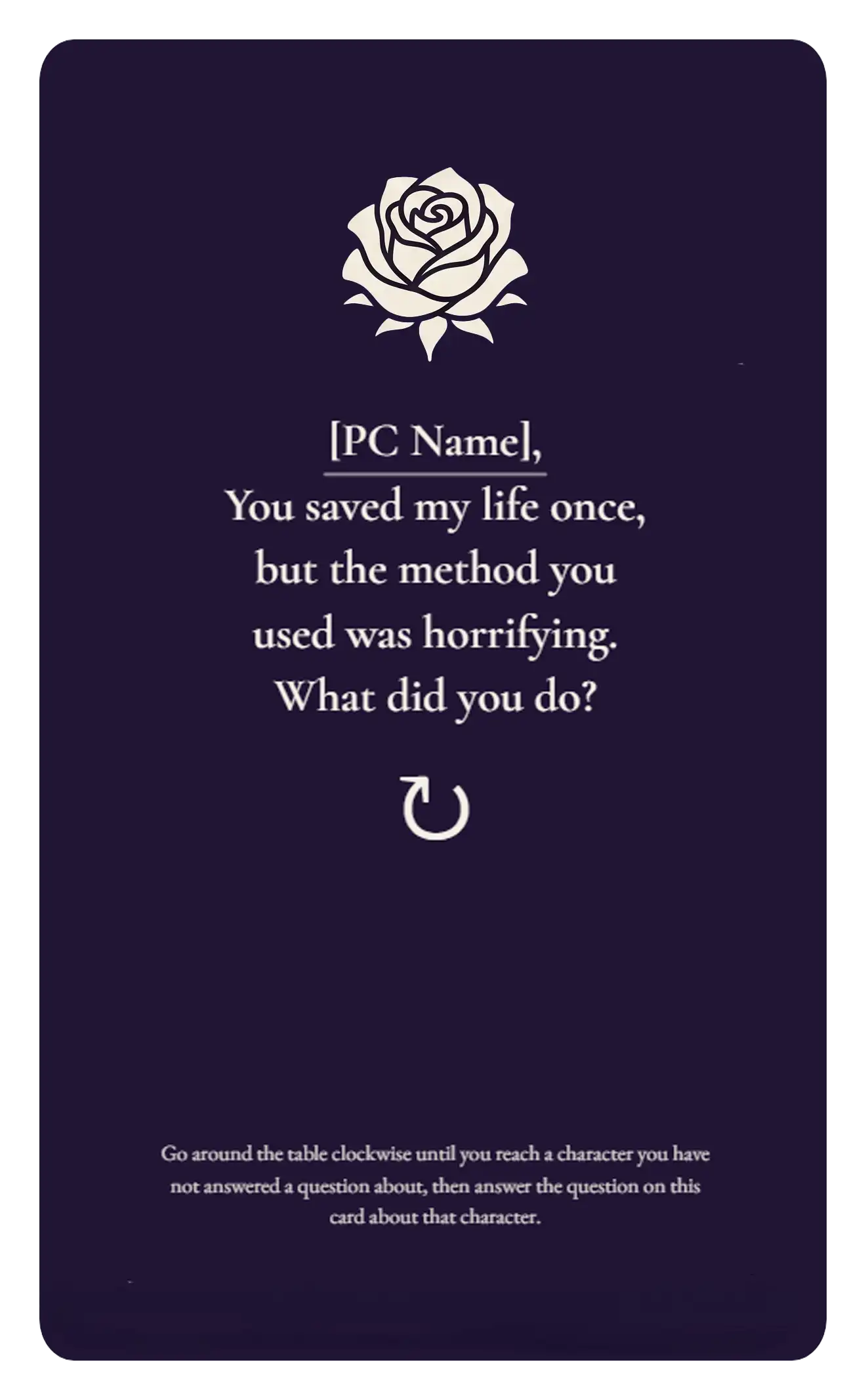 Horrifying Rescue card