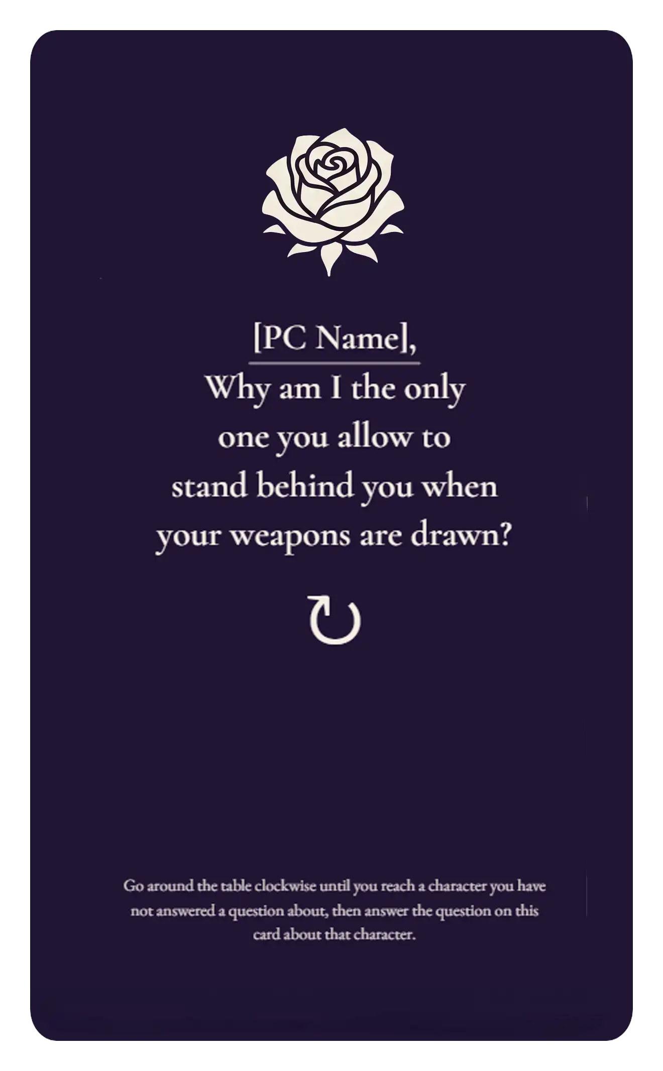 Guard my Back card