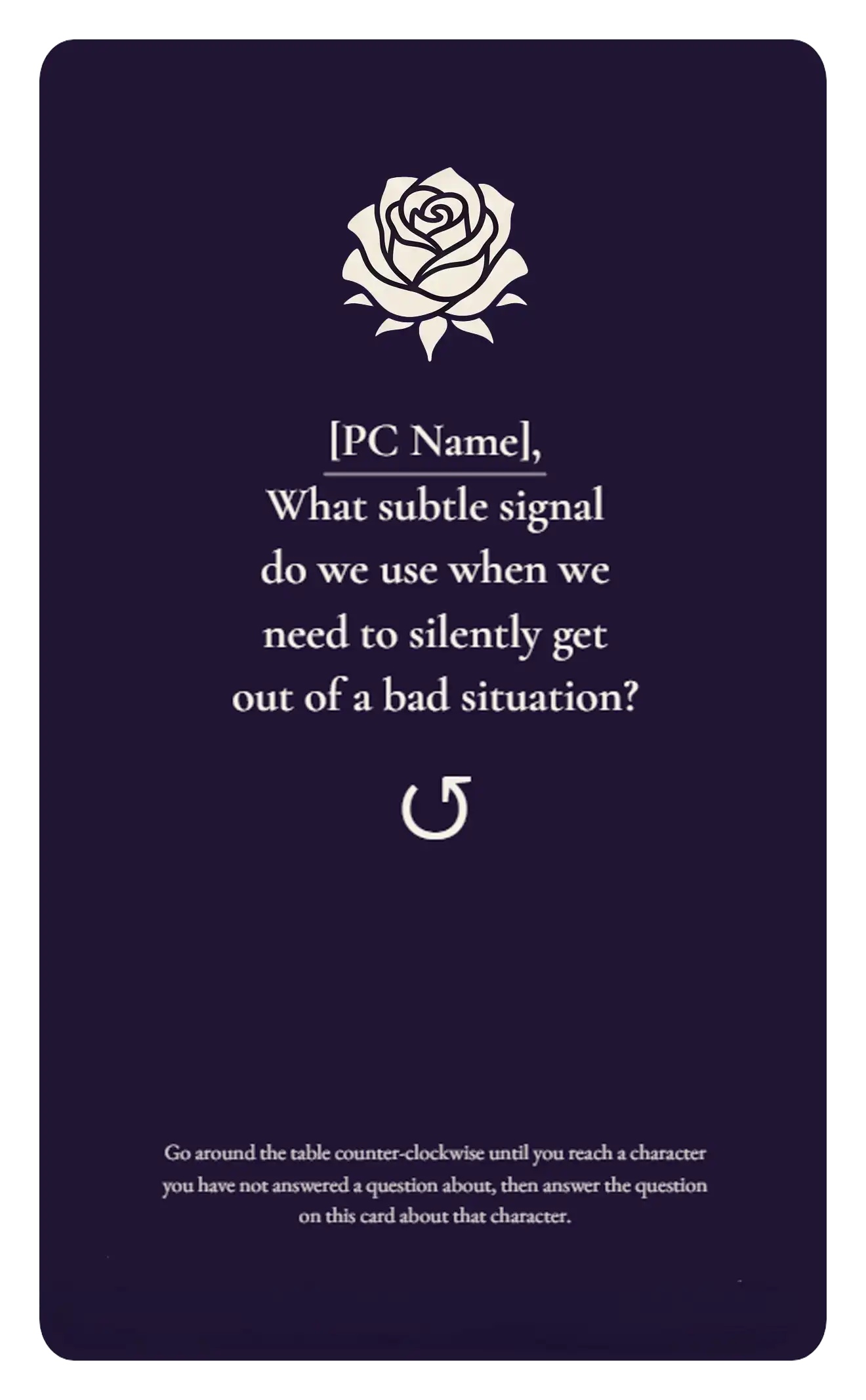 Subtle Signal card